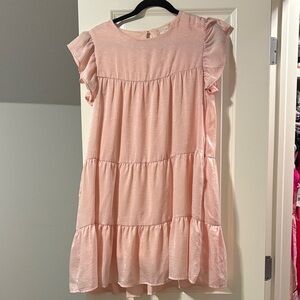 Altar'd state babydoll tiered pink Dress size M